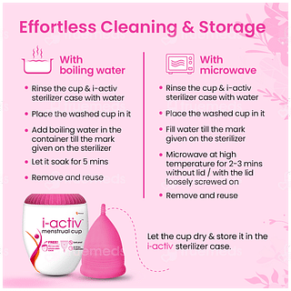 I Activ Menstrual Cup Medium With Jute Bag 1