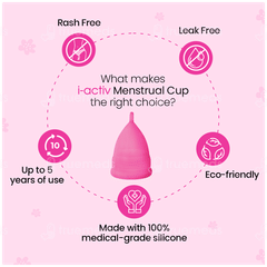 I-activ M Menstrual Cup With Free Sterilizer Case 1