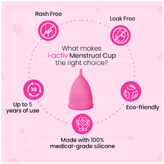 I-activ S Menstrual Cup With Free Sterilizer Case 1