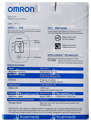 Omron Hem 7121j Blood Pressure Monitor 1