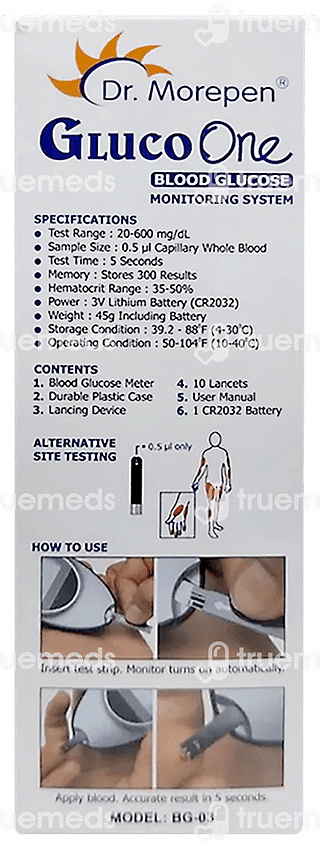 Dr Morepen Bg 03 Gluco One Blood Glucose Monitoring System 1