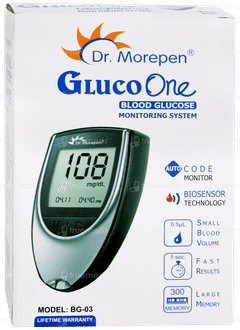 Dr Morepen Bg 03 Gluco One Blood Glucose Monitoring System 1