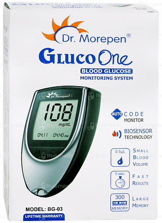 Dr Morepen Bg 03 Gluco One Blood Glucose Monitoring System 1