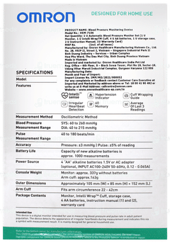 Omron Hem 7156 Automatic Blood Pressure Monitor 1