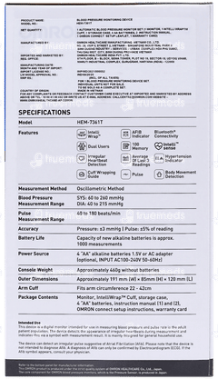 Omron White Hem 7361t Blood Pressure Monitor 1