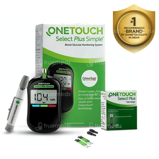 Onetouch Select Plus Simple Glucometer With 10 Strips Free Kit 1