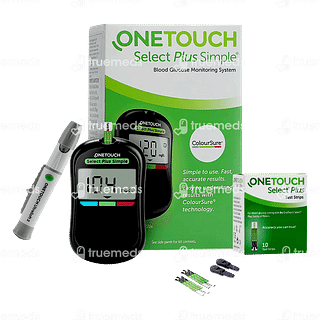 Onetouch Select Plus Simple 10 Stripes Free Glucometer Kit 1