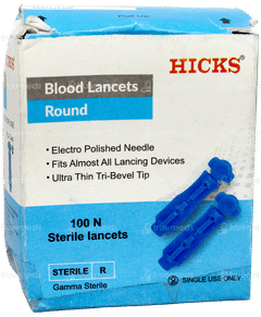 Hicks Round Blood Sterile Lancets 100