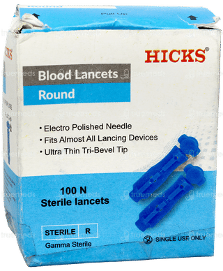 Hicks Round Blood Sterile Lancets 100