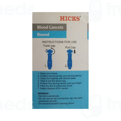 Hicks Round Blood Sterile Lancets 100