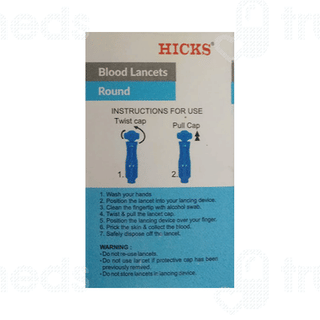 Hicks Round Blood Sterile Lancets 100