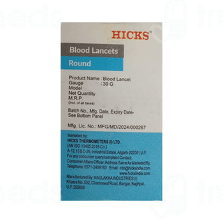 Hicks Round Blood Sterile Lancets 100
