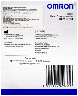 Omron Hem 6181 Wrist Blood Pressure Monitor 1