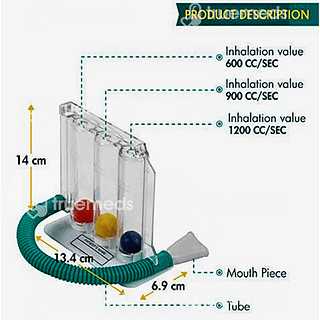 Infi Spirometer 3 Ball Respiratory Excerciser 1