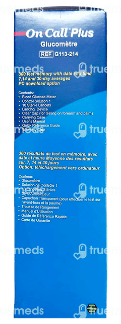 On Call Plus Glucometer Kit With 10 Free Strips From Acon Usa 1