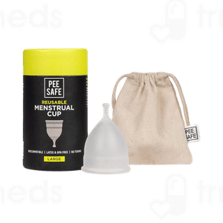 Pee Safe Reusable Menstrual Cup With Medical Grade Silcone For Women Large