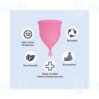 Pee Safe Reusable Menstrual Cup With Medical Grade Silcone For Women Large