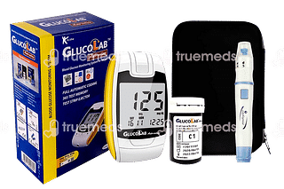 K Life Glucometer Blood Glucose Sugar Testing Machine With 25 Test Strip White Kit 1