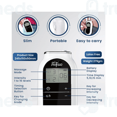 Dr Physio Electrical Nerve Stimulation Pulse Digital Massager White Machine 1