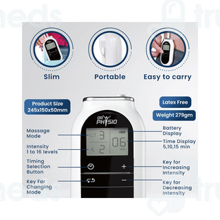 Dr Physio Electrical Nerve Stimulation Pulse Digital Massager White Machine 1