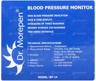 Dr Morepen Bp 14 Blood Pressure Monitor 1