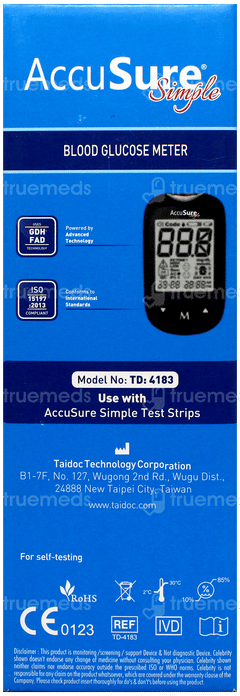 Accusure Simple Blood Glucose Monitoring System 1