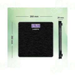 Healthgenie 3378 Brushed Black Electronic Digital Weighing Machine 1