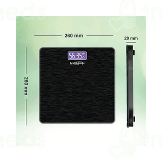 Healthgenie 3378 Brushed Black Electronic Digital Weighing Machine 1