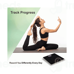 Healthgenie 3378 Brushed Black Electronic Digital Weighing Machine 1