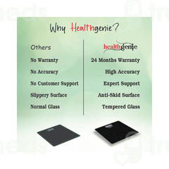 Healthgenie 3378 Brushed Black Electronic Digital Weighing Machine 1