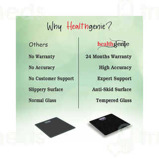 Healthgenie 3378 Brushed Black Electronic Digital Weighing Machine 1