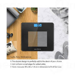 Healthsense Dura Glass Ps 115 Black Digital Weighing Machine 1