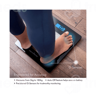 Healthsense Dura Glass Ps 115 Black Digital Weighing Machine 1