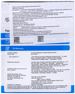 Omron Hem 6161 White Fully Automatic Wrist Blood Pressure Monitor Machine 1