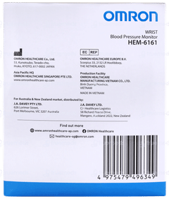 Omron Hem 6161 White Fully Automatic Wrist Blood Pressure Monitor Machine 1