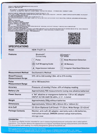 Omron Hem 7143t1 A Digital Blood Pressure Monitor Machine 1