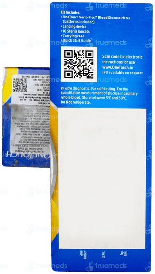 One Touch Verio Flex Blood Glucose Monitoring System With Test Strip 25 Free