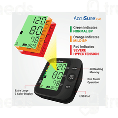 Accusure Blood Pressure 3 Color Smart Display Monitor 1