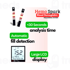 Hemo Spark Blood Hemoglobin Measuring System 1 With 50 Test Strips