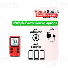 Hemo Spark Blood Hemoglobin Measuring System 1 With 50 Test Strips