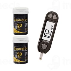 Control D Glucometer Blood Glucose Monitor With 25 Strips 1