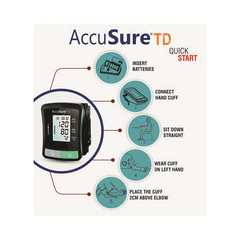 Accusure Td 1209 Advanced Features Bp Monitor With Adapter 1
