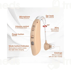Auditech Hearing Amplifier Bte Rechargeable 106 Behind The Ear Hearing Aid Beige 1
