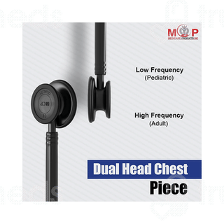 Mcp Midnight Black Dual Head Stethoscope 1