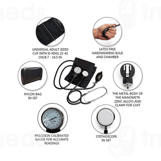 Mcp Sphygmomanometer With Stethoscope Black 1