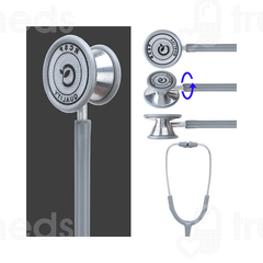 Rcsp Dual Head Grey Stethoscope 1