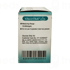 Aspen Gluco Chek 5 Seconds Blood Glucose Test Strips 100
