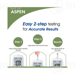 Aspen Gluco Chek 5 Seconds Blood Glucose Test Strips 100
