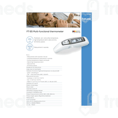 Beurer Ft 65 Ear Infra Red Multi Functional White Thermometer 1
