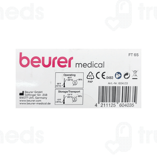 Beurer Ft 65 Ear Infra Red Multi Functional White Thermometer 1